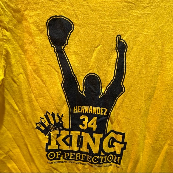 Seattle Mariners KING of Perfection Perfect Game 2012 Felix Hernandez Mens Med - Picture 5 of 7